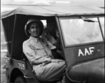 Americans in a jeep, China, during WWII.