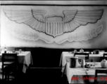 The dining area of the Officer's Club at Yangkai Air Base, China. Probably taken sometime in the first half of 1944, possibly soon after the 341st Bombardment Group HQ with the 22nd and 491st Bomb Squadrons arrived in January 1944.