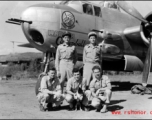 American servicemen with the B-25H "Wabash Cannonball", of the 491st Bomb Squadron, in the CBI.