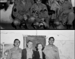 A group of Americans in the CBI pose in a building during WWII.