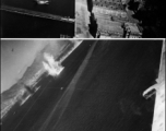 Photos of close-in bombing. From a mission on Hong Kong, 491st Bomb Squadron. 