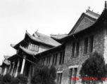 Architecture in Yunnan province, China, possibly a university or missionary edifice. During WWII.