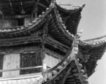 Ornate building roof in Yunnan province, China.