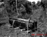 A coffin in Yunnan province, China, during WWII.  From the collection of Eugene T. Wozniak.