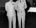 General Chow, commanding general of the Chinese Air Force and Brig. General J. P McConnell, commanding general, Air Division Military Advisory Group, at Nanking (Nanjing), China, during WWII.
