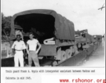 Train guard Frank A. Wypis with interpreter assistant between Madras and Calcutta in mid 1945.  Photo from Frank A. Wypis.