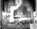 A Buddha in a Burmese temple during WWII.  Photo by Joe. J. O'brien.