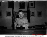 Gen. George Stratemeyer poses at his desk, for Joseph O'Brien photo.