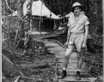 Louis K. Sisco in Tingkawk Sakan, Burma, in July, 1944.  Photo by Hugh Crumpler.