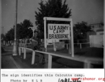 U.S. Army Camp Brabourne in Calcutta ruing WWII. Radio station VU2ZU.   Photo by E. L. R. 1944-45.