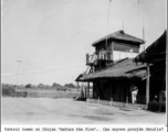 Control tower at Dinjan before the fire. During WWII.  Photo from Richard Radcliffe.