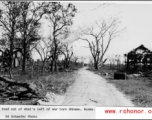 A road out of war torn Bhamo, Burma, during WWII.  Photo from Ed Schaefer.