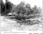 9th Photo Detachment tent camp near the air strip at Tingkawk, Burma, in August, 1944.  Photo from Philip Eichen.