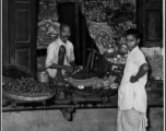 Produce shop in India during WWII.  Photo from Samuel J. Louff.