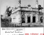 Bombed out Burmese buildings near Sahmaw, Burma, during WWII.  Photo from C. J. Sloanaker.