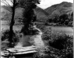 Trail and canal in countryside of SW China during WWII.