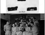 Jinx Falkenberg & Betty Yeaton with appreciative GIs in Photo Section Room, New Delhi, 1944.  In the CBI during WWII.   Photo from F. C. Reed.