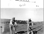 American engineers in China work on fuel pipeline from India. During WWII.