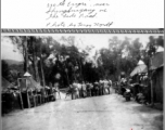 Dice game on the road by company "D" of 330th Engineers, near Shingbwiyang on the Ledo Road.  Photo by Leroy Nordt.