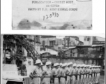 Military police lined up in formation. In CBI during WWII.