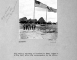 Flag raising ceremony at Liuchow (Liuzhou) Air Base, China, on 8 July 1945, after its re-occupation by the Allies.