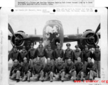 Personnel of a Chinese and American Overseas Training Unit Bomber Command lined up in front of a North American B-25 Mitchell at Karachi, India.  Image courtesy of Tony Strotman.