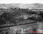 B-25 Mitchell bombers during battle with Japanese ground forces, flying over Tengchung (Tengchong), near the China-Burma border in far SW China.