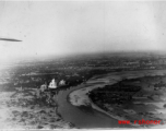 The Taj Mahal as seen from the air.