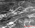 A train overloaded with Chinese refugees in Guangxi province, probably in either Guilin, Liuzhou, or Nanning.  This could have only been during the Japanese Ichigo campaign.