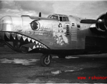 Nose art of a Consolidated B-24 bomber "Miss Beryl." In China during WWII.