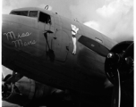 Nose art of the C-47 transport "Miss Mavis" in the CBI during WWII.