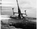 An anti-aircraft gun at an American base in Yunnan, China, during WWII.