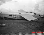 Crashed American B-24 in the boneyard at the American airbase at Luliang--many of these were used as salvage for spare and repair parts for planes that were still flying.  This was B-24L- 1-CO, #44-41442, 'Red Ass,' assigned to the 373rd Bomb Squadron of the 308th Bm Grp when it was transferred to Fourteenth AF Air Service Group on 8 Apr 45, just before the Squadron transferred to 446th Bm Grp at Tinian Airfield.    (Info thanks to tonystro)