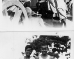 People busy loading and unloading at a market (top), and boys pose with Newsweek magazine (bottom).  Scenes in India witnessed by American GIs during WWII. For many Americans of that era, with their limited experience traveling, the everyday sights and sounds overseas were new, intriguing, and photo worthy.