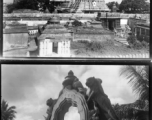 Temple complex and architecture in India, at the large Jagannath Temple of Odisha complex (Hindu) in India.  Scenes in India witnessed by American GIs during WWII. For many Americans of that era, with their limited experience traveling, the everyday sights and sounds overseas were new, intriguing, and photo worthy.